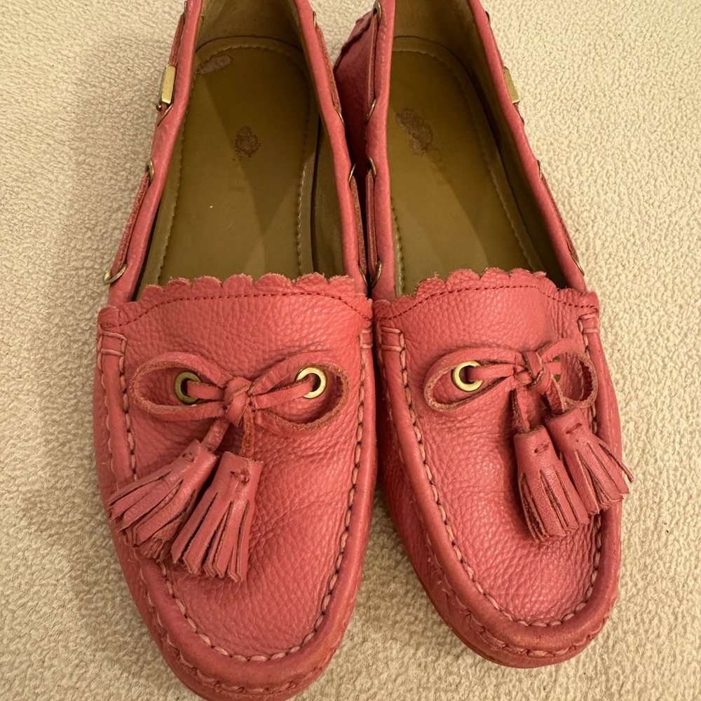 Coach Rose Pink Tassel Loafers